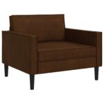 vidaXL XL kreslo Hnedá Faux semišová koža