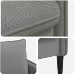 vidaXL Kreslo XL Tmavosivá Zamat – Obrázok 5
