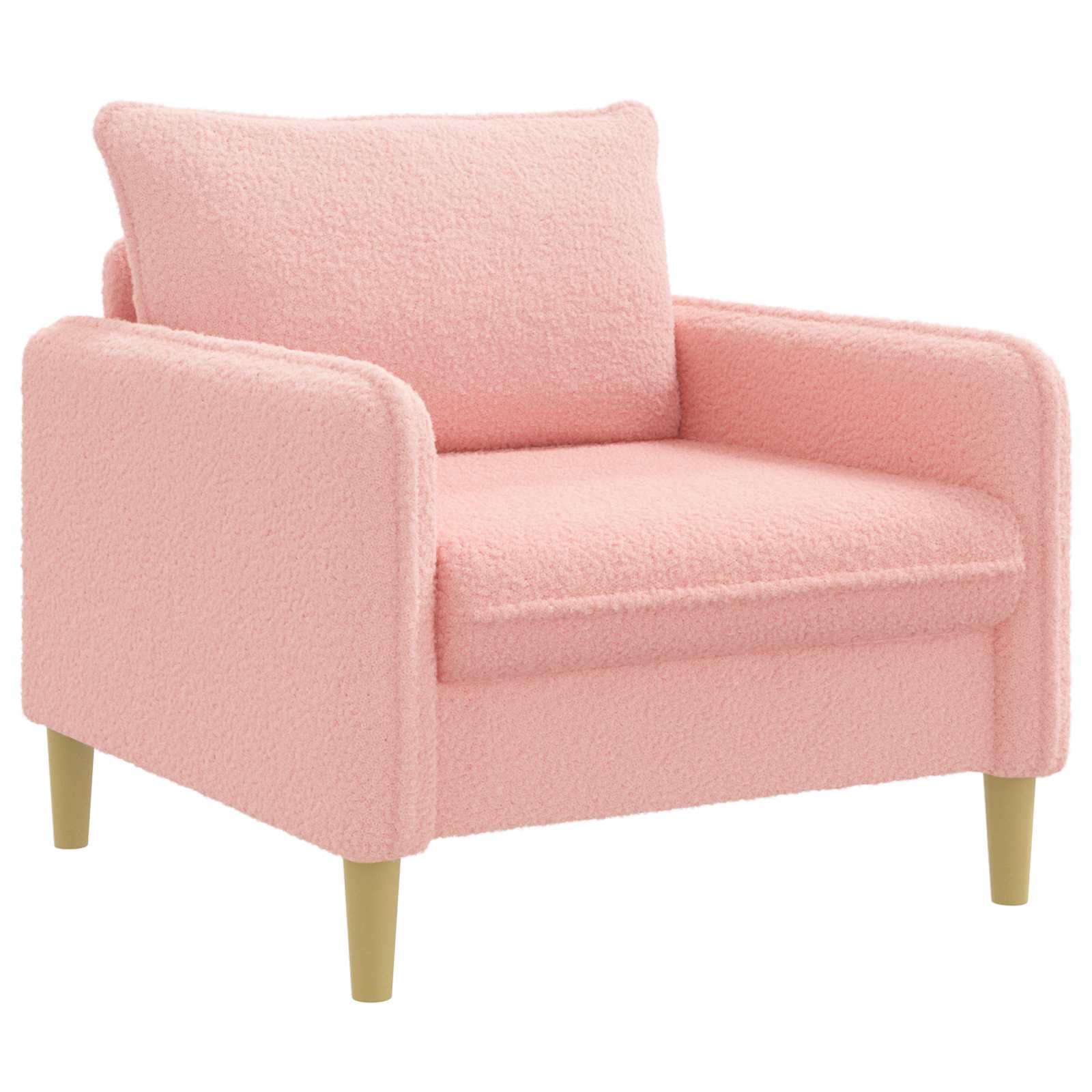 42043551_1.jpg vidaXL XL kreslo Ružová Bouclé – Obrázok 1