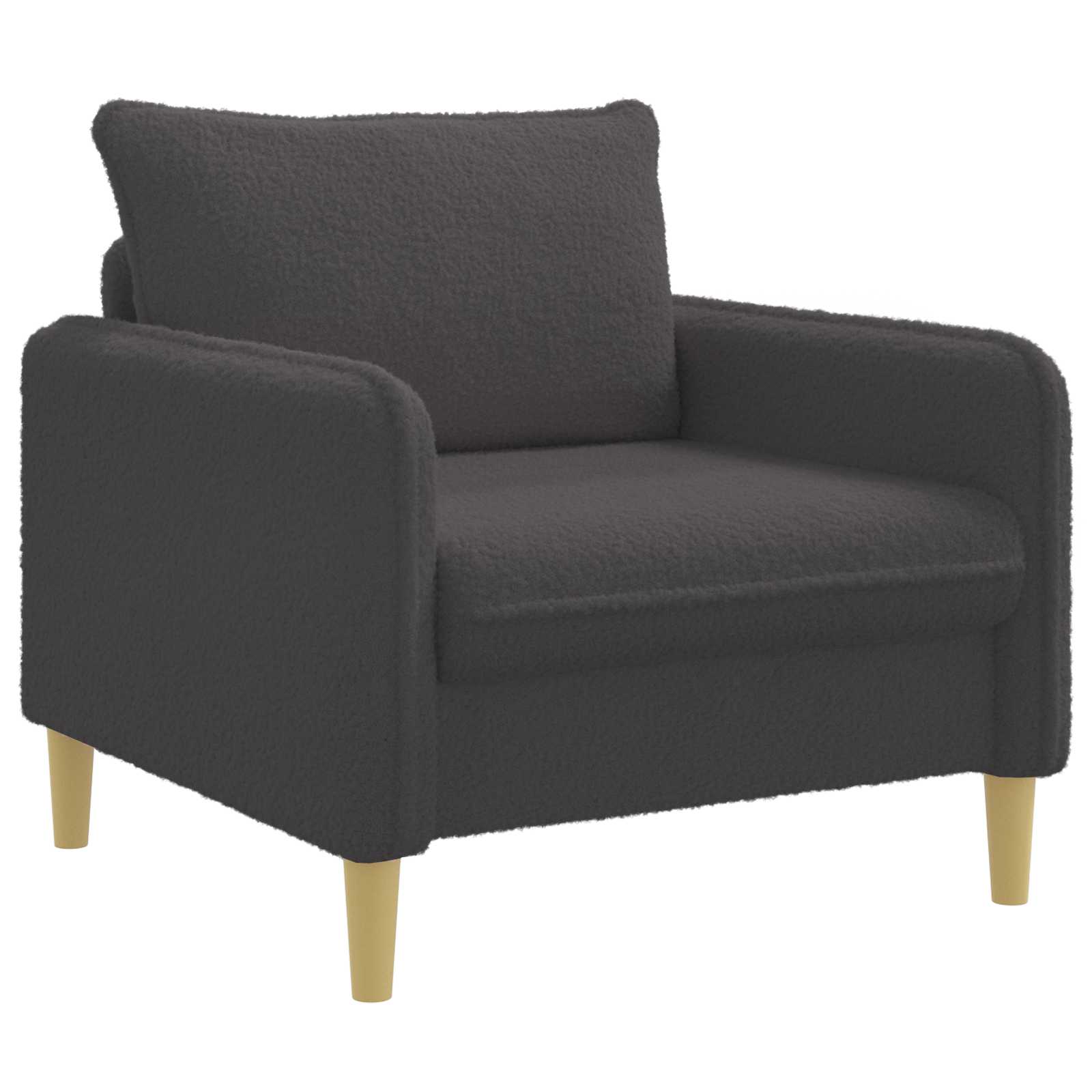 42043552_1.jpg vidaXL XL kreslo Tmavosivá Bouclé – Obrázok 1