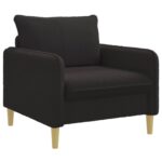 vidaXL XL kreslo Čierna Bouclé
