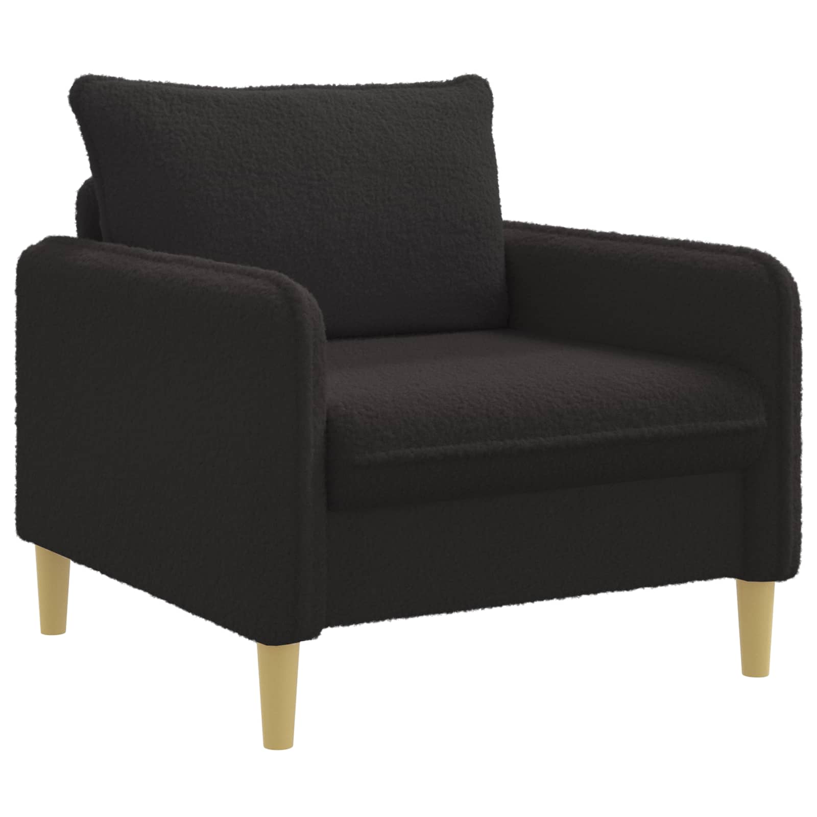 42043553_1.jpg vidaXL XL kreslo Čierna Bouclé – Obrázok 1
