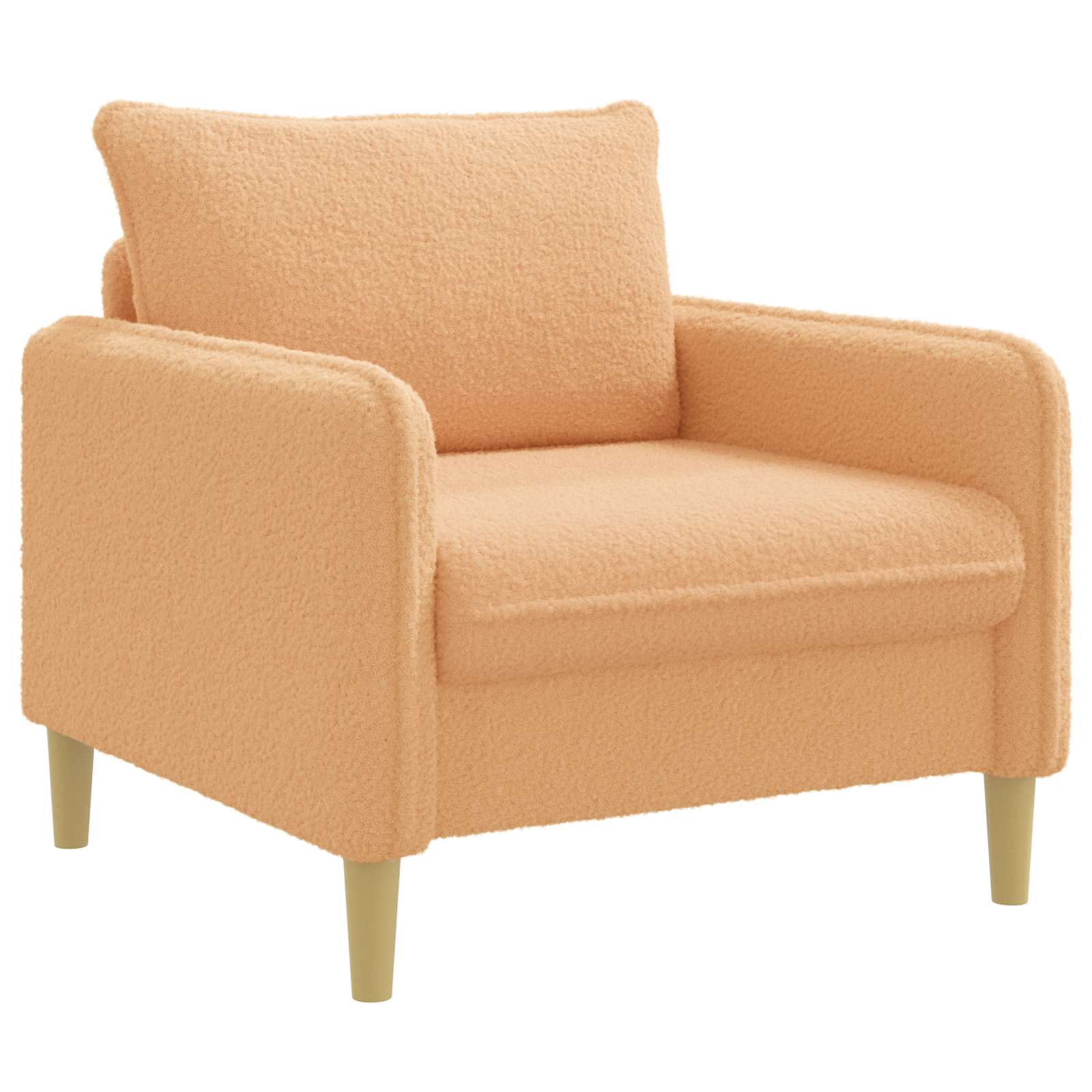 42043554_1.jpg vidaXL XL kreslo Béžová Bouclé – Obrázok 1