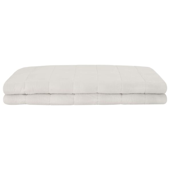vidaXL Záťažová deka Biela 138 x 200 cm 10 kg 100% Bavlna 205T – Obrázok 3