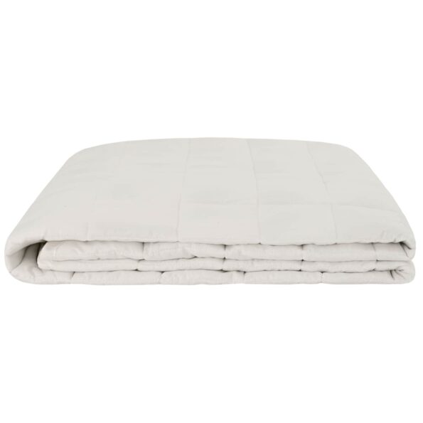 vidaXL Záťažová deka Biela 138 x 200 cm 10 kg 100% Bavlna 205T – Obrázok 4
