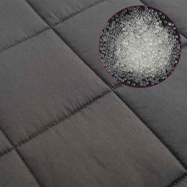 vidaXL Záťažová deka Antracitová 120 x 180 cm 5 kg 100% Bavlna 205T – Obrázok 6