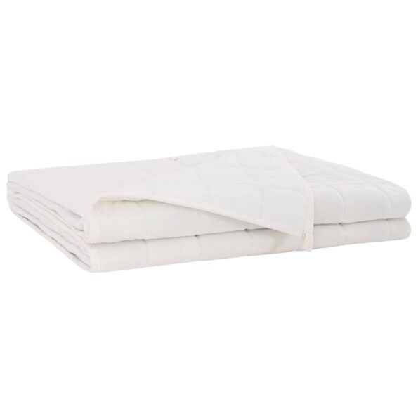 vidaXL Záťažová deka Biela 120 x 180 cm 5 kg 100% Bavlna 205T – Obrázok 2