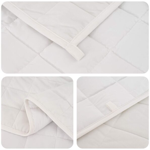 vidaXL Záťažová deka Biela 220 x 260 cm 11 kg 100% Bavlna 205T – Obrázok 5