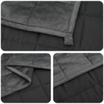 vidaXL Záťažová deka Antracitová 155 x 220 cm 7 kg 100% Bavlna 205T – Obrázok 5