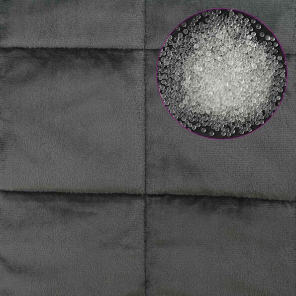 vidaXL Záťažová deka Antracitová 155 x 220 cm 7 kg 100% Bavlna 205T – Obrázok 6