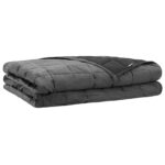 vidaXL Záťažová deka Antracitová 235 x 290 cm 11 kg 100% Bavlna 205T – Obrázok 2