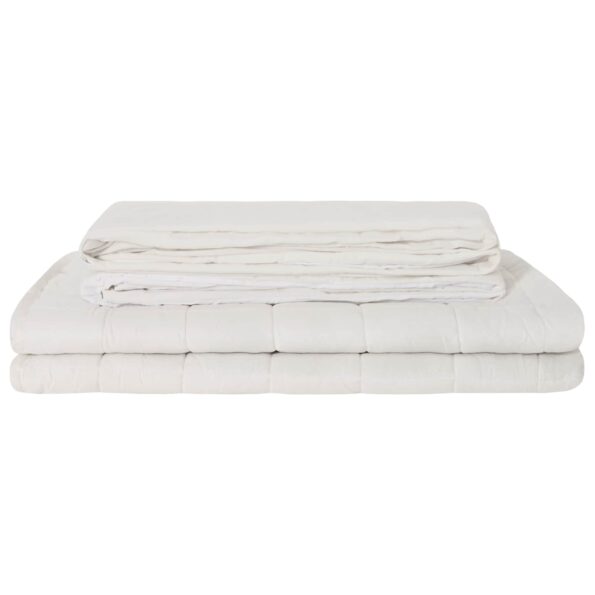 vidaXL Záťažová deka Biela 155 x 220 cm 11 kg 100% Bavlna 205T – Obrázok 3