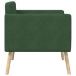 vidaXL Kreslo Jungle Green Menčestrová látka – Obrázok 3