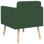 vidaXL Kreslo Jungle Green Menčestrová látka – Obrázok 4