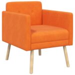vidaXL Kreslo Oranžová Menčestrová látka