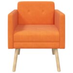 vidaXL Kreslo Oranžová Menčestrová látka – Obrázok 2