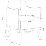 vidaXL Akcentové kreslo Krémová Bouclé – Obrázok 8
