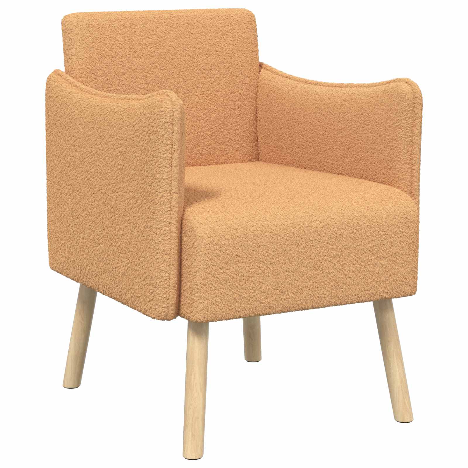 42044828_1.jpg vidaXL Akcentové kreslo Béžová Bouclé – Obrázok 1