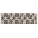 vidaXL Kuchynský koberec sivé a biele diamanty 150 x 45 cm
