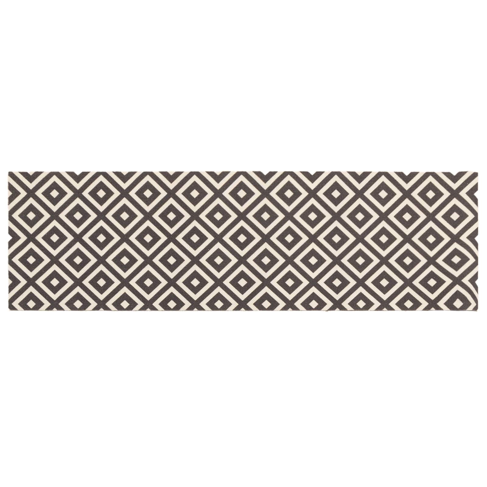 42045719_1.jpg vidaXL Kuchynský koberec sivé a biele diamanty 150 x 45 cm – Obrázok 1