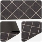 vidaXL Kuchynský koberec Antracitová kockovaná 300 x 60 cm – Obrázok 2