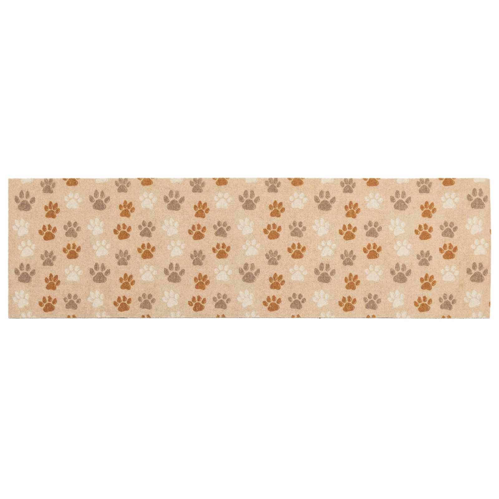 42045734_1.jpg vidaXL Kuchynský koberec béžové labky 150 x 45 cm 100% polyamid – Obrázok 1