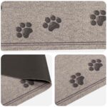 vidaXL Kuchynský koberec Sivé labky 150 x 45 cm 100% polyamid Prateľné – Obrázok 2