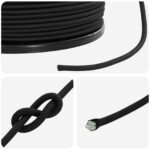 vidaXL Bungee šnúry 4 mm Čierna PP a guma – Obrázok 4
