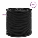 vidaXL Bungee šnúry 4 mm Čierna PP a guma – Obrázok 5