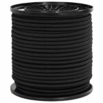 vidaXL Bungee šnúry 6 mm Čierna PP a guma – Obrázok 2