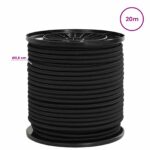 vidaXL Bungee šnúry 6 mm Čierna PP a guma – Obrázok 5