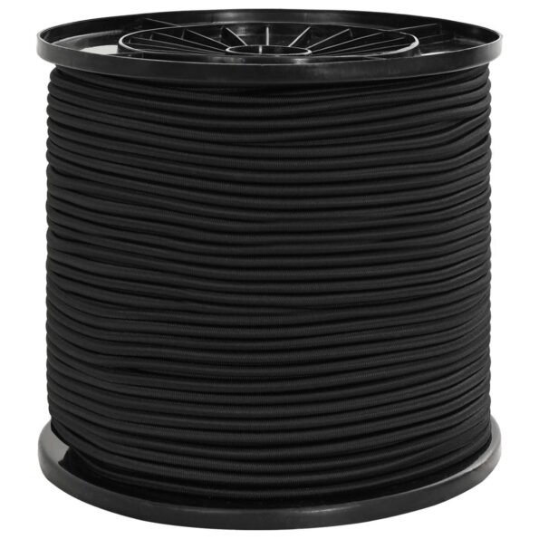 vidaXL Bungee šnúry 6 mm Čierna PP a guma – Obrázok 2