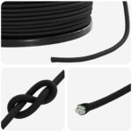 vidaXL Bungee šnúry 6 mm Čierna PP a guma – Obrázok 4