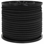 vidaXL Bungee šnúry 8 mm Čierna PP a guma – Obrázok 2