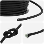 vidaXL Bungee šnúry 8 mm Čierna PP a guma – Obrázok 4