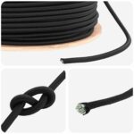 vidaXL Bungee šnúry 8 mm Čierna PP a guma – Obrázok 4