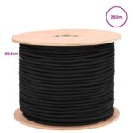 vidaXL Bungee šnúry 8 mm Čierna PP a guma – Obrázok 5