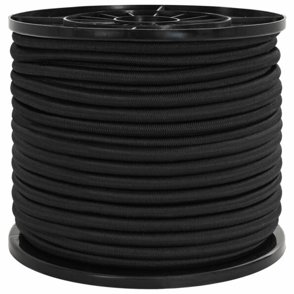 vidaXL Bungee šnúry 10 mm Čierna PP a guma – Obrázok 2