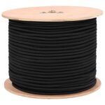 vidaXL Bungee šnúry 10 mm Čierna PP a guma – Obrázok 2