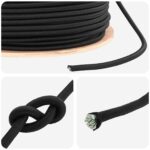 vidaXL Bungee šnúry 10 mm Čierna PP a guma – Obrázok 4