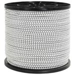 vidaXL Bungee šnúry 4 mm Čierna a biela PP a guma – Obrázok 2