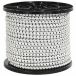 vidaXL Bungee šnúry 8 mm Čierna a biela PP a guma – Obrázok 2