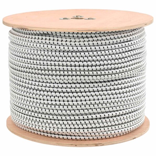 vidaXL Bungee šnúry 8 mm Čierna a biela PP a guma – Obrázok 2