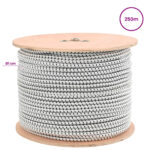vidaXL Bungee šnúry 10 mm Čierna a biela PP a guma – Obrázok 5