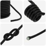 vidaXL Bungee šnúry s háčikmi 4 mm Čierna PP a guma – Obrázok 4