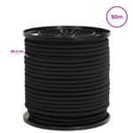 vidaXL Bungee šnúry s háčikmi 4 mm Čierna PP a guma – Obrázok 6