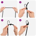 vidaXL Bungee šnúry s háčikmi 10 mm Čierna PP a guma – Obrázok 5