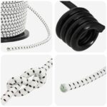 vidaXL Bungee šnúry s háčikmi 10 mm Čierna a biela PP a guma – Obrázok 3