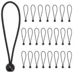 vidaXL Bungee lana s guľami 24 ks Čierna 4 mm x 22 cm Polypropylén – Obrázok 2