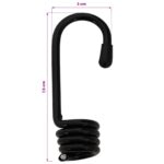 vidaXL Háčiky 100 ks Čierna 10 mm x 5 cm Oceľ – Obrázok 4
